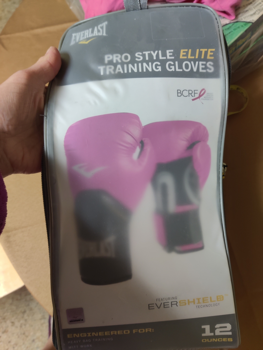 Everlast Pro Style Elite Pink Training Boxing Gloves - 12 oz